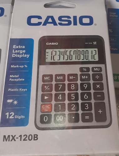 Calculadora De Mesa Casio Original Mx120b 12 Digitos