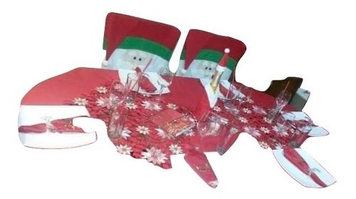 Forros Espaldares Sillas Mantel Rectangular Redondo Navidad