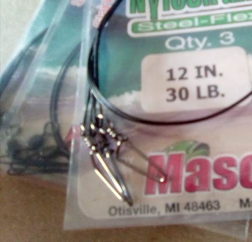 Guaya Pesca/ Coastlock Snap Mason 30 Lbs Black (3 Unidades)