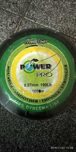 Multifilamento Power Pro 100%dynnema 100lb 0.57 Mm