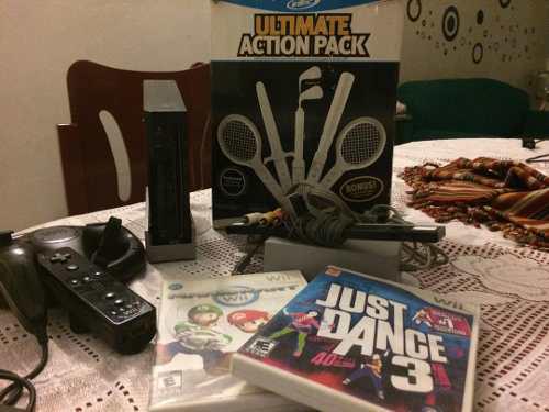 Nintendo Wii Con Sus Accesorios Y Juegos