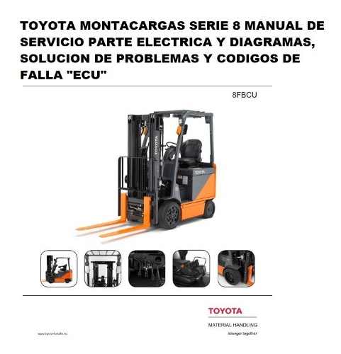Toyota Montacarga Serie 8 Manual Parte Electrica Y Diagramas
