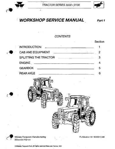 Tractor Massey Ferguson Serie  Manual De Servicio