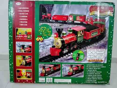 Tren De Navidad Grande Con Control Remoto (57 Piezas)