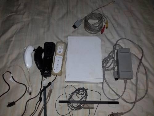 Wii Original Con Dos Controles, Chispeado Y Con Juegos