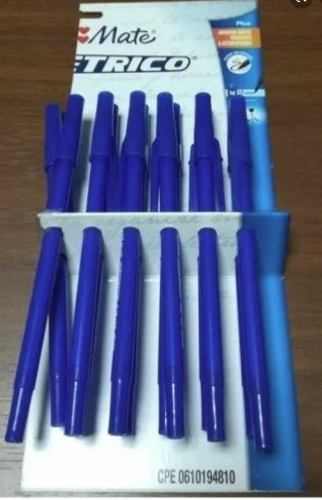 Bolígrafos Kilometrico Azul. 12 Unds. Combo X 3 Blister