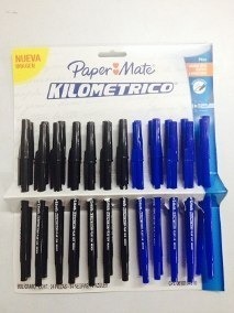 Boligrafos Kilometricos 2 Blister De 24 Azul Y Negro