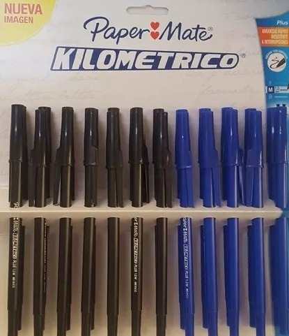 Boligrafos O Lapiceros Paper Mate Kilometrico De 24 Unidades