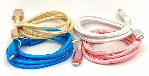 Cable iPhone Lightning Nylon - 5 6 7 Y 8 (3 Pack)