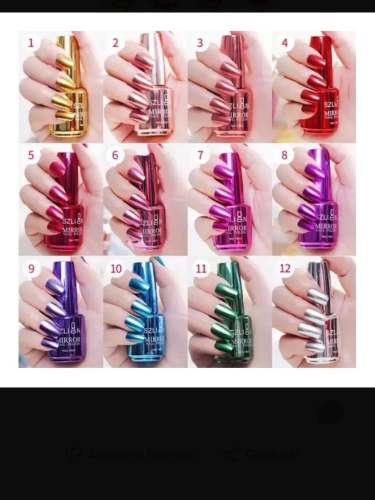 Esmalte De Uñas Tipo Espejo X 6