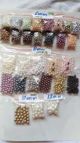 Perlas 6 Mm Para Bisutería X Paquete 80 Perlas 7v Por