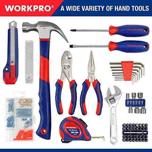 Workpro Kit Herramienta Para Hogar Taladro Inalambrico