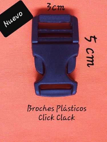 Broche Plástico Click Clack Para Morrales,cintas 10und(3$)