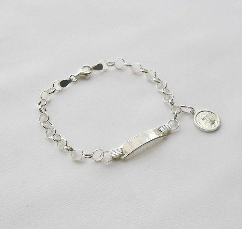 Esclava Pulsera + Medalla Virgen Del Valle Plata 925