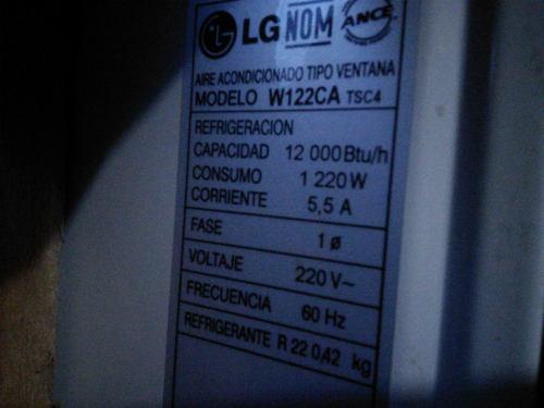 Aire Acondicionado De Ventana Lg 12.000 Btu, 220v