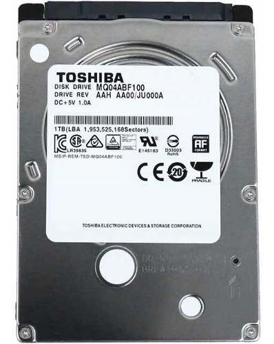 Disco Duro Toshiba 1tb 2.5 Sata Laptop Pc Dvr