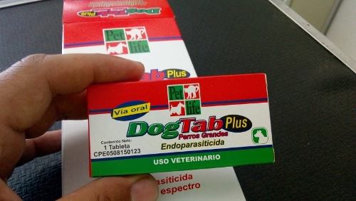 Dog Tab Plus X 35 Kg Endoparasiticida. Precio X 4 Unidades.