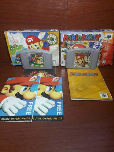 Lote 2 Juegos Super Mario 64 Y Mario Party 1 Caja Y Manual
