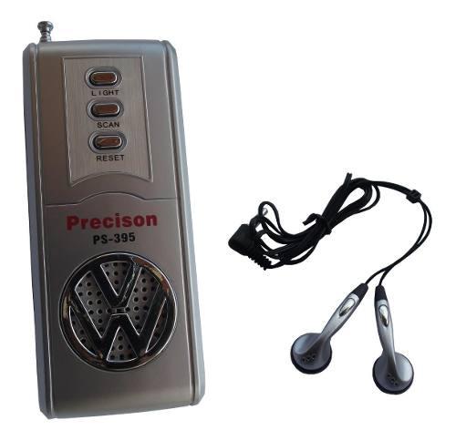 Radio Portátil Fm Linterna Precisión Audífonos Y Batería