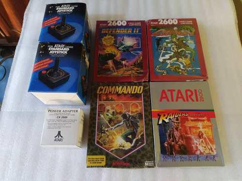 4 Juegos Atari 2600 + 2 Controles + Transformador 30 Verdes