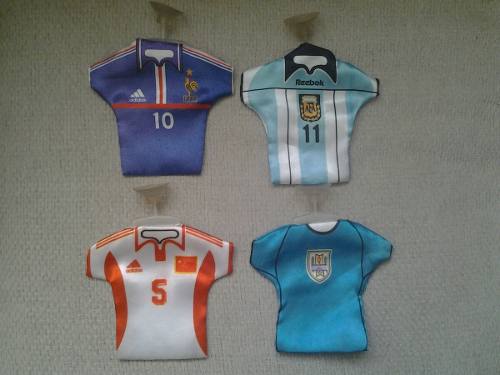 Combo 4 Franelitas Decorativas Veron, Zidane, Uruguay, China