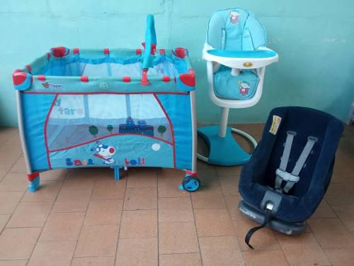 Corral Para Bebe Silla De Comer Y Sillar Para Auto