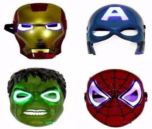 Mascaras Spiderman Hulk Capitan America Ironman Luces Led