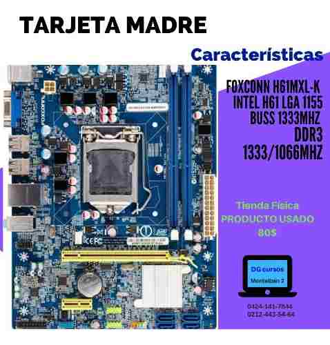 Tarjeta Madre Foxconn H61mxl-k Intel H61 Lga )