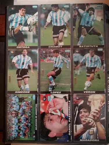 9 Trading Cards De Argentina Libero France 1998