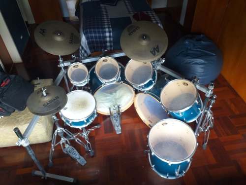 Bateria Acustica Pearl 8 Drums, Azul Electrico Metalizado