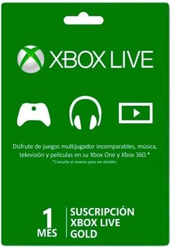 Xbox Live Gold 1 Mes Juega En Linea En Xbox One Y 360