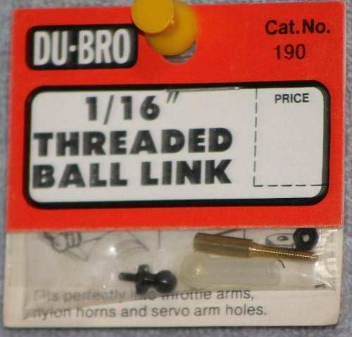 1/16 Threaded Ball Link Eslabón Ref 190 Dubro.