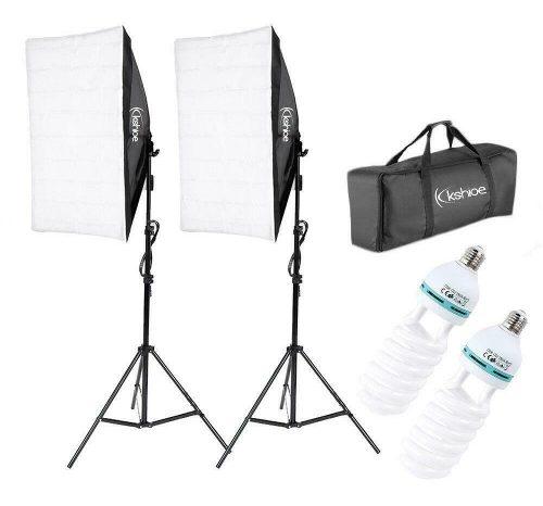 Kit Iluminacion Continua 2 Softbox 50x70cm 2 Focos 2000w 2f