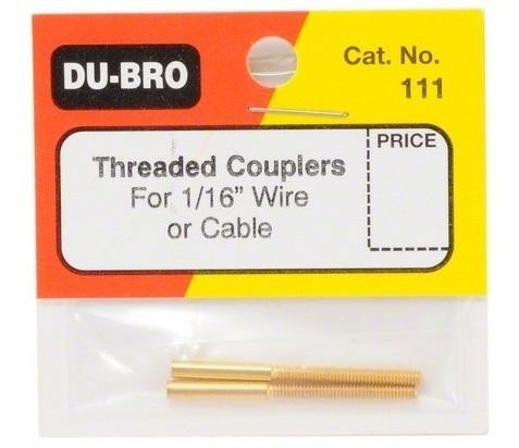 Threaded Couplers For 1/16 Wire Cable Ref 111 Dubro.