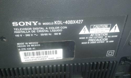 Tv Sony Kdl-40bx427 Para Respuesto