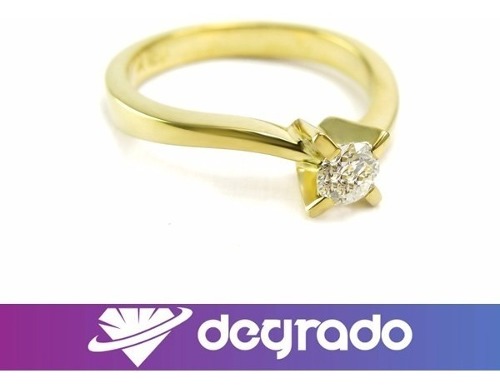 Anillo De Compromiso En Oro Y Plata