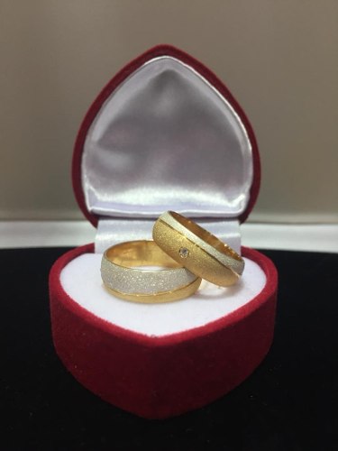 Aros De Matrimonio En Plata Ley 925 Con Baño De Oro