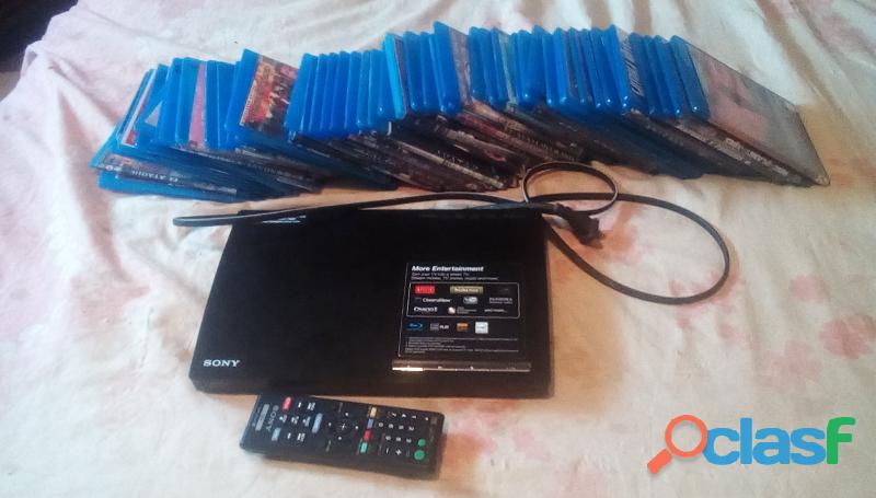 Blueray Sony con varias peliculas y cable hdmi