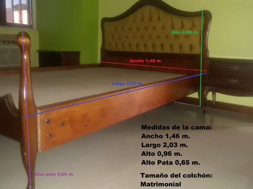 Cama Matrimonial Caoba Hervigon..