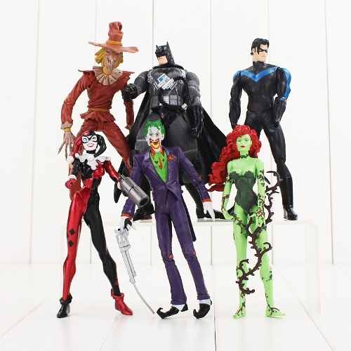 Colección De 6 Figuras Personajes Batman Joker Dc Comics