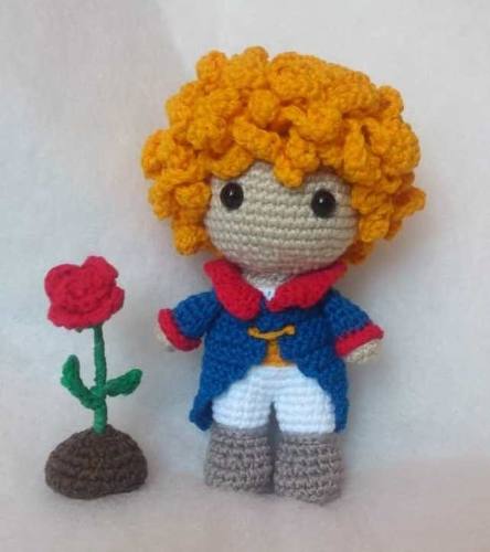 El Principito Y La Rosa - Amigurumi - Figura Muñeco Regalo