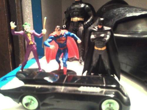 Figuras Batman Superman Joker Batimóvil