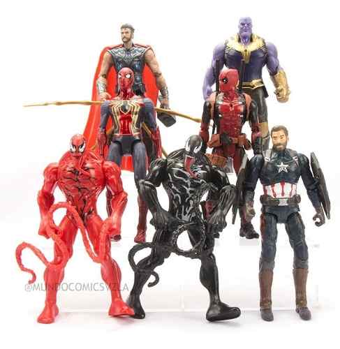 Figuras Marvel Deadpool Thanos Spiderman Colección Completa