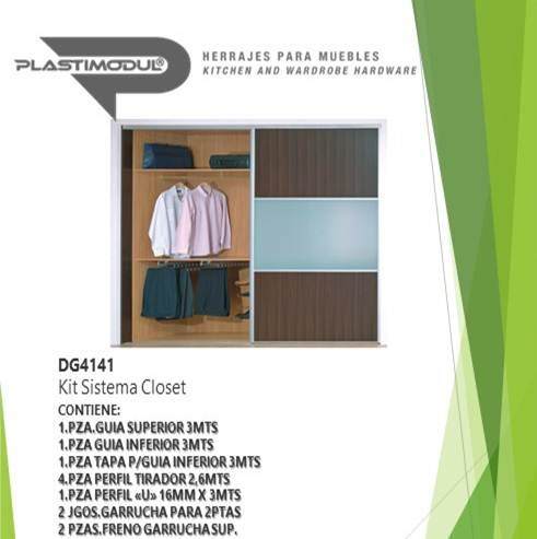 Kit De Closet Plastimodul Para Puertas Correderas