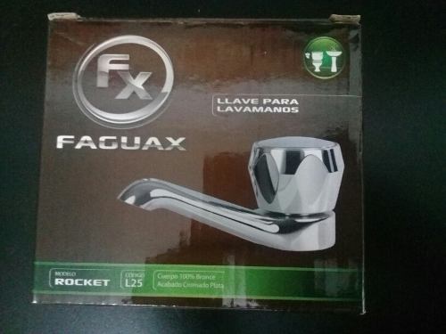 Llave Lavamano Faguax Ind. Bronce Cromado L25 8vrds