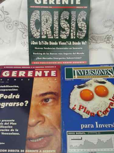 Lote De Revistas Gerente E Inversiones Años 