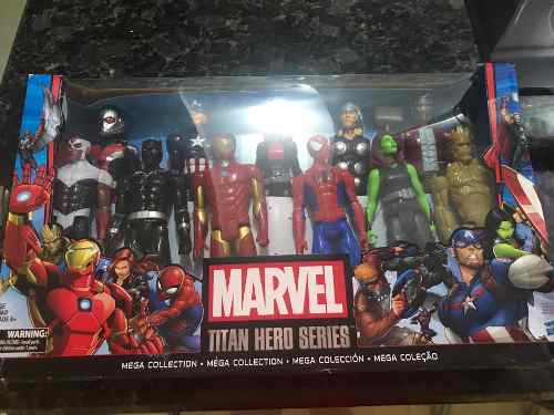 Megas Colección Muñecos De Marvel / Cap America, Spiderman