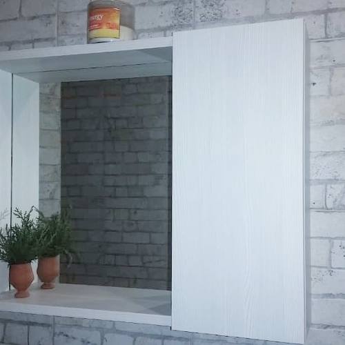 Mueble Para Baño Con Espejo Y Puerta