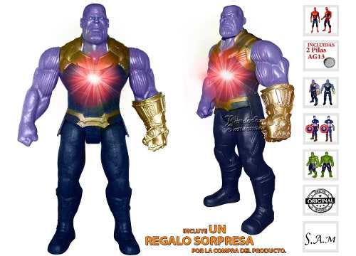 Muñeco Avengers Vengadores Luz+sonido Spiderman Thanos