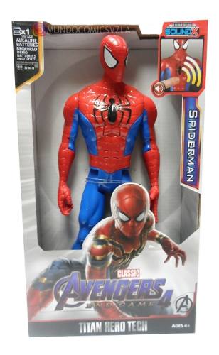 Muñeco Spiderman Articulado Con Luz Y Sonido 30cm